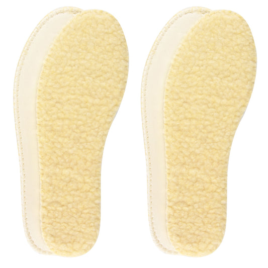 2 piece Knixmax Faux Lambswool Insoles for Women & Men - Warm Synthetic Lamb Fleece Shoe Insoles Soft Inner Soles Thermo Shoe Lined