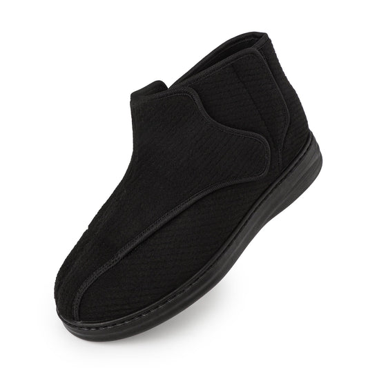 TIESTRA Men's Adjustable Slipper Boots with Wide Opening – product view 2