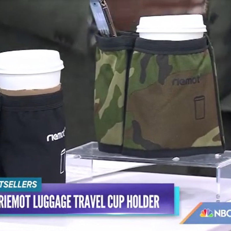 riemot Luggage Travel Cup Holder Perfect Gifts for Frequent Travelers(Black)