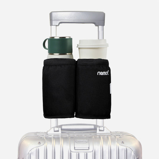 riemot Luggage Travel Cup Holder Perfect Gifts for Frequent Travelers(Black)