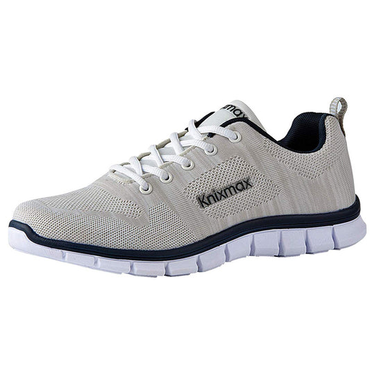 Knixmax Men's Trainers, White, Lightweight, Running Gym Fitness Sports Walking Shoes - Knixmax
