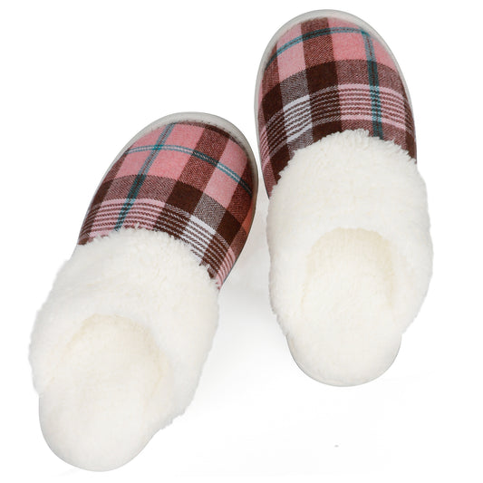 riemot Women's Slippers Memory Foam Pink Winter Slippers for Indoor Travel Hotel