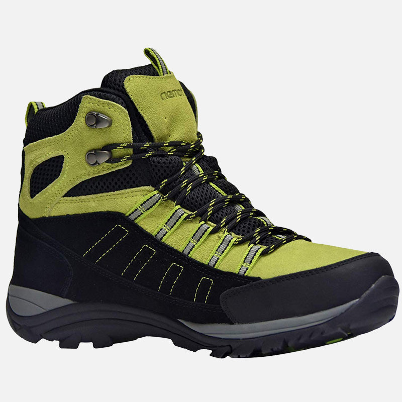 riemot Walking Boots for Men Green Fully Waterproof High Rise Outdoor Hiking Shoes - Knixmax