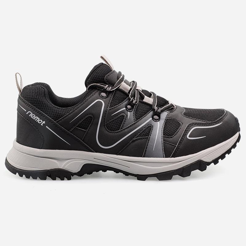 riemot Men's Breathable Outdoor Trainers, Black, Trail Running Shoes for Summer Hiking Trekking Climbing