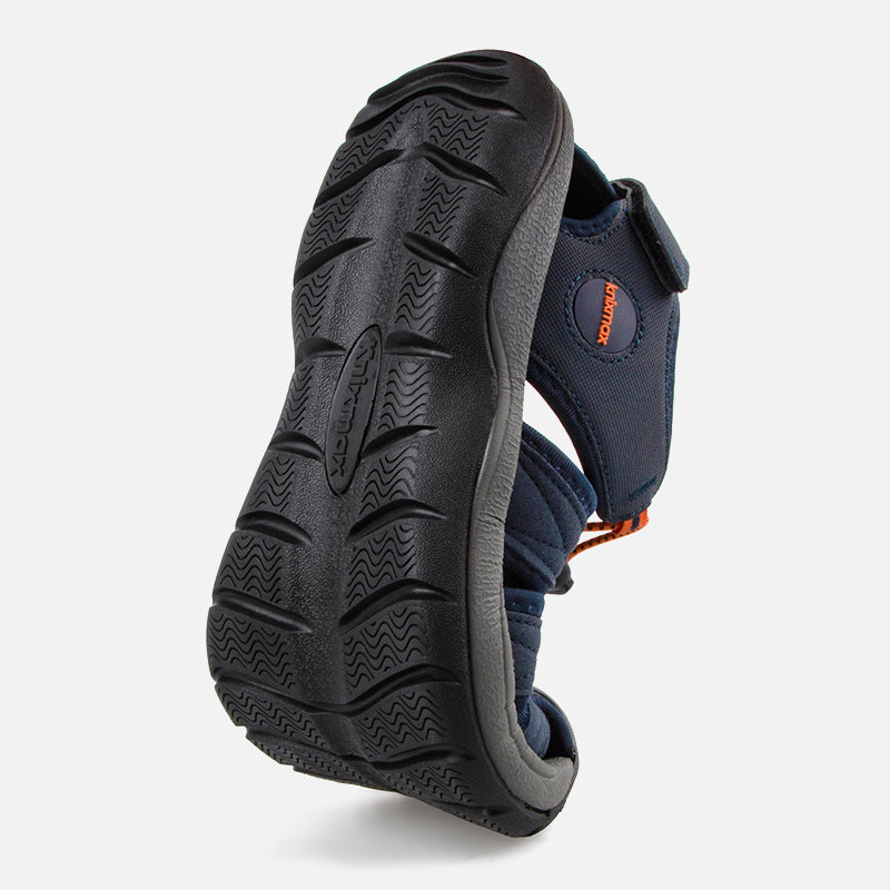 Knixmax Men's Closed Toe Sandals Navy Wide Fit Sports Summer Shoes(Upgraded Version)