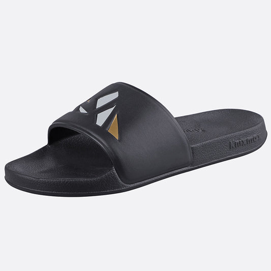 Knixmax Women & Men's Slide Open Toe Sandals Black Bath Shower Slippers