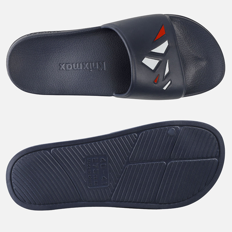 Knixmax Women & Men's Slide Open Toe Sandals Navy Bath Shower Slippers