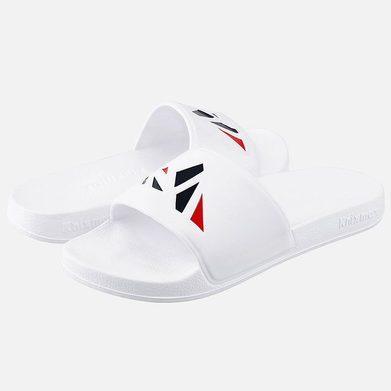Knixmax Women & Men's Slide Open Toe Sandals White Bath Shower Slippers