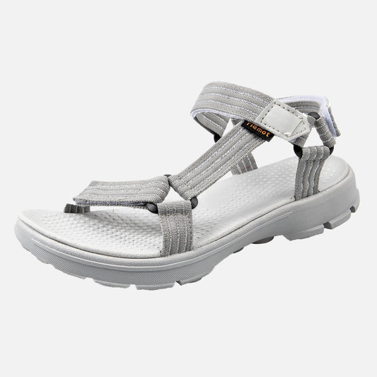 riemot Women's Open Toe Sport Sandals Adjustable Non-slip Arch Support Sliver Shoes