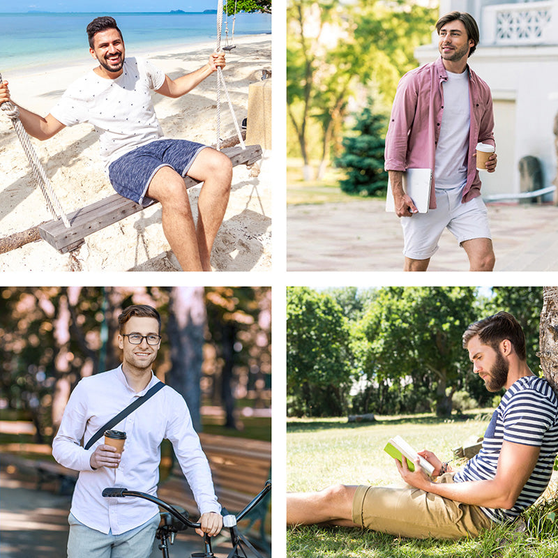 TIESTRA Men's Leather Slippers Wide Fit Summer Casual Beach Sandals for Outdoor & Indoor