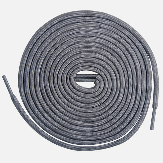 Knixmax Strong Round Shoe Laces Grey for Walking Boots Hiking Shoes Trainers Sneakers - Knixmax