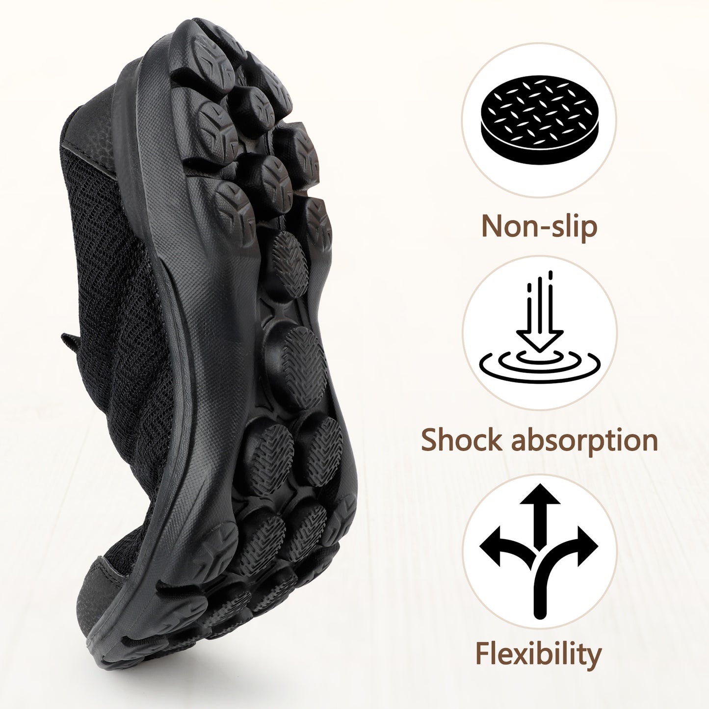 TIESTRA Clogs & Mules Summer Gardens Slippers Slip On Comfortable Breathable Casual Lightweight Sandals for Men, Black