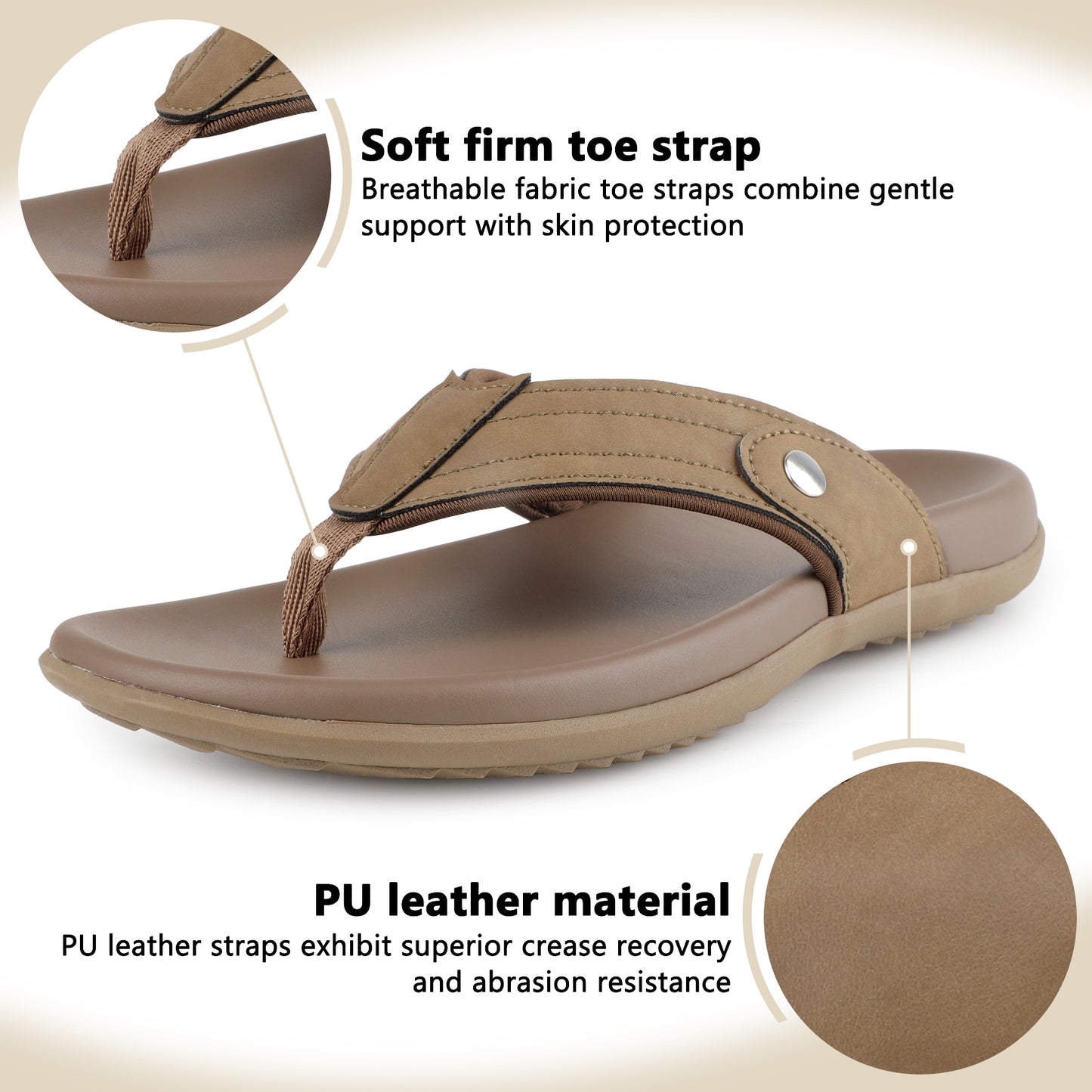 TIESTRA Men's Sport Flip Flops Beach Athletic Cushioned Summer Outdoor Comfort Thong Sandals UK7-13