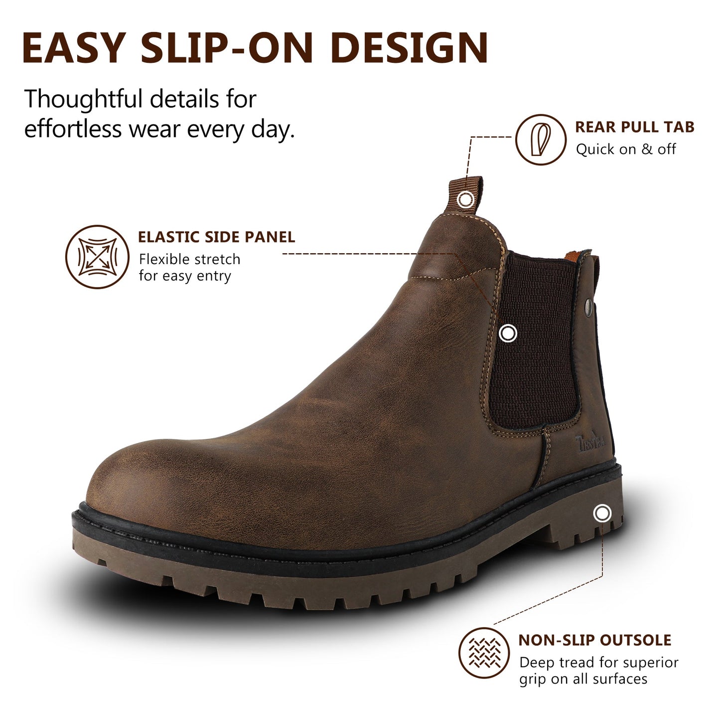Men’s Chelsea Boots – Classic Elastic Side Ankle Boots for Everyday Wear
