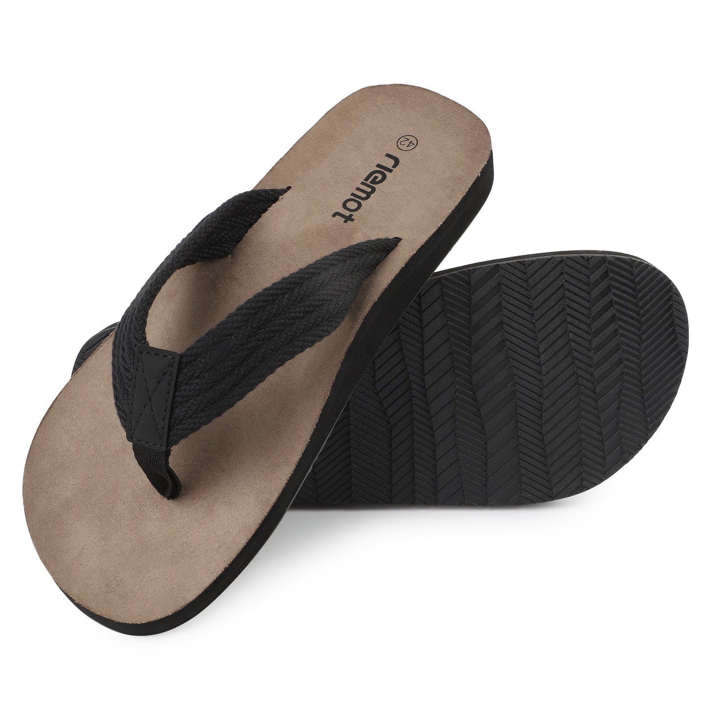 Knixmax Men's Classic Arch Support Flip Flops - Lightweight Beach & Casual Thong Sandals