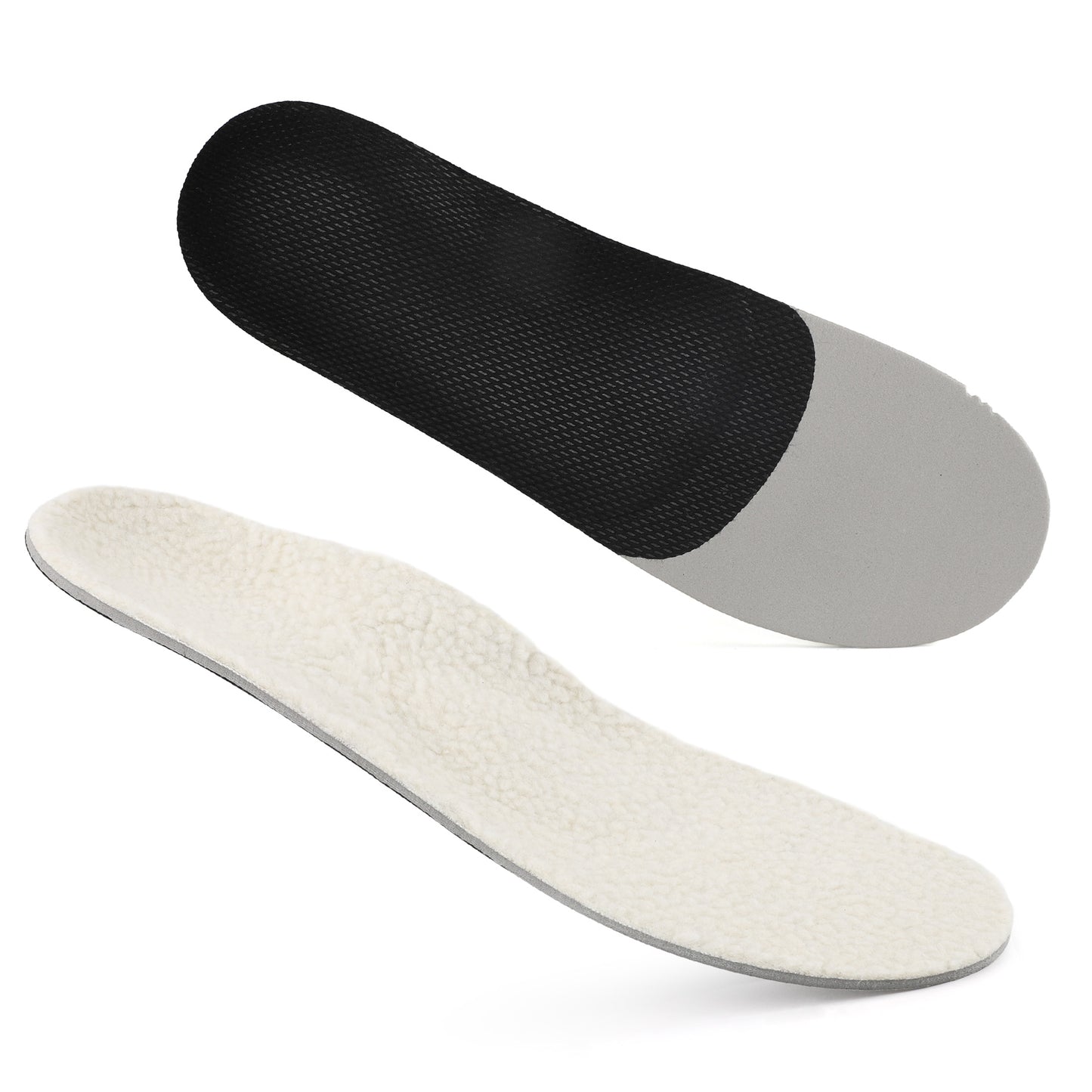 Knixmax Outdoor Lambswool Insoles for Women Men's Warm Soft Comfort Wool Insole with Arch Support Cozy Winter Inserts