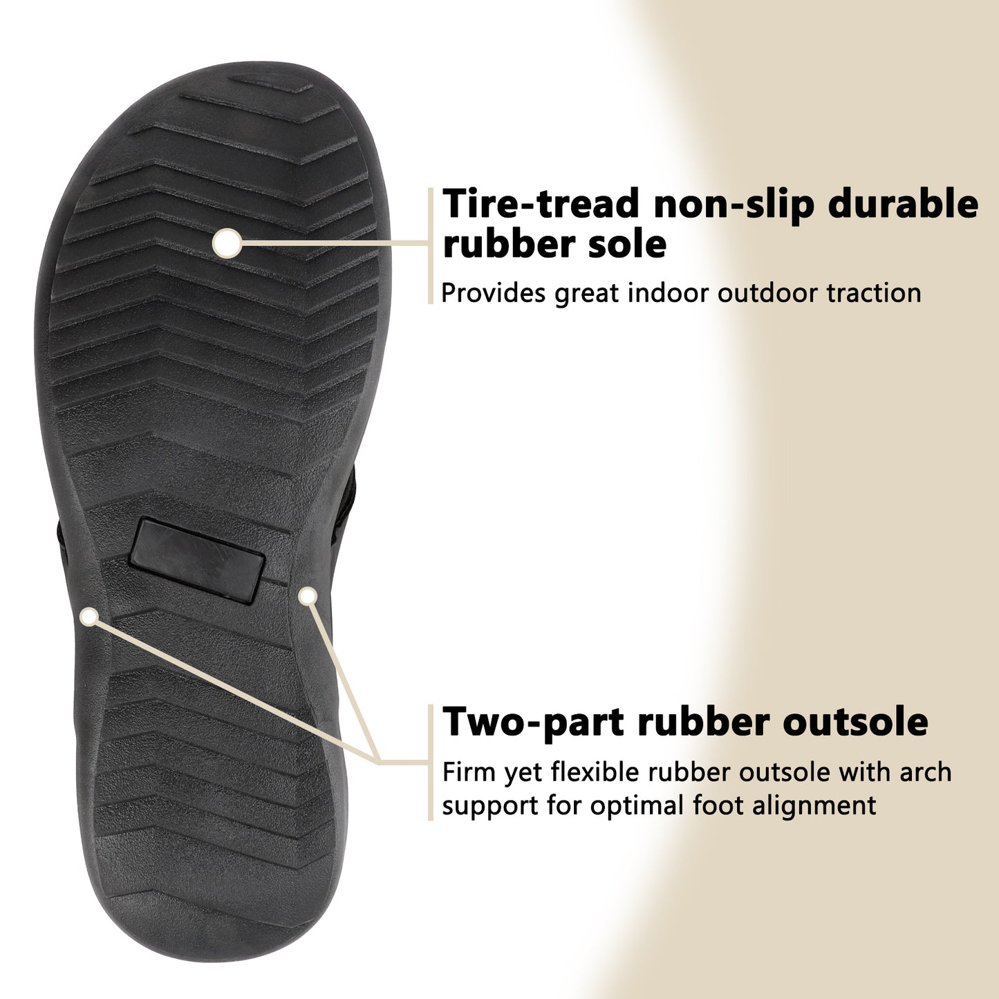 TIESTRA Men's Sport Flip Flops Beach Athletic Cushioned Summer Outdoor Comfort Thong Sandals UK7-13