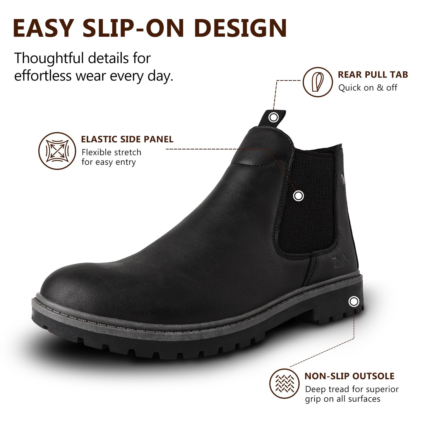 Men’s Chelsea Boots – Classic Elastic Side Ankle Boots for Everyday Wear