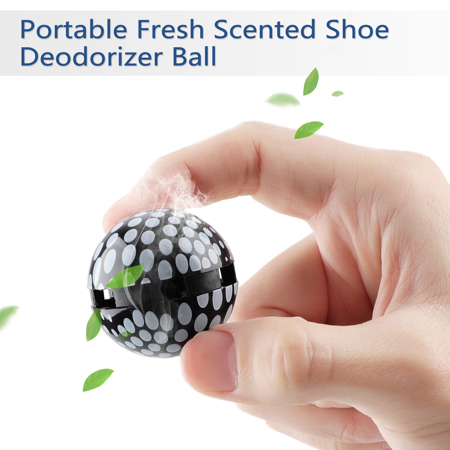 Knixmax Shoe Deodorant Balls Air Fresheners Odour Eliminator for Footwear Backpacks Gym Bag Lockers 6 Balls Set -Black-Matrixi/Linen Scent