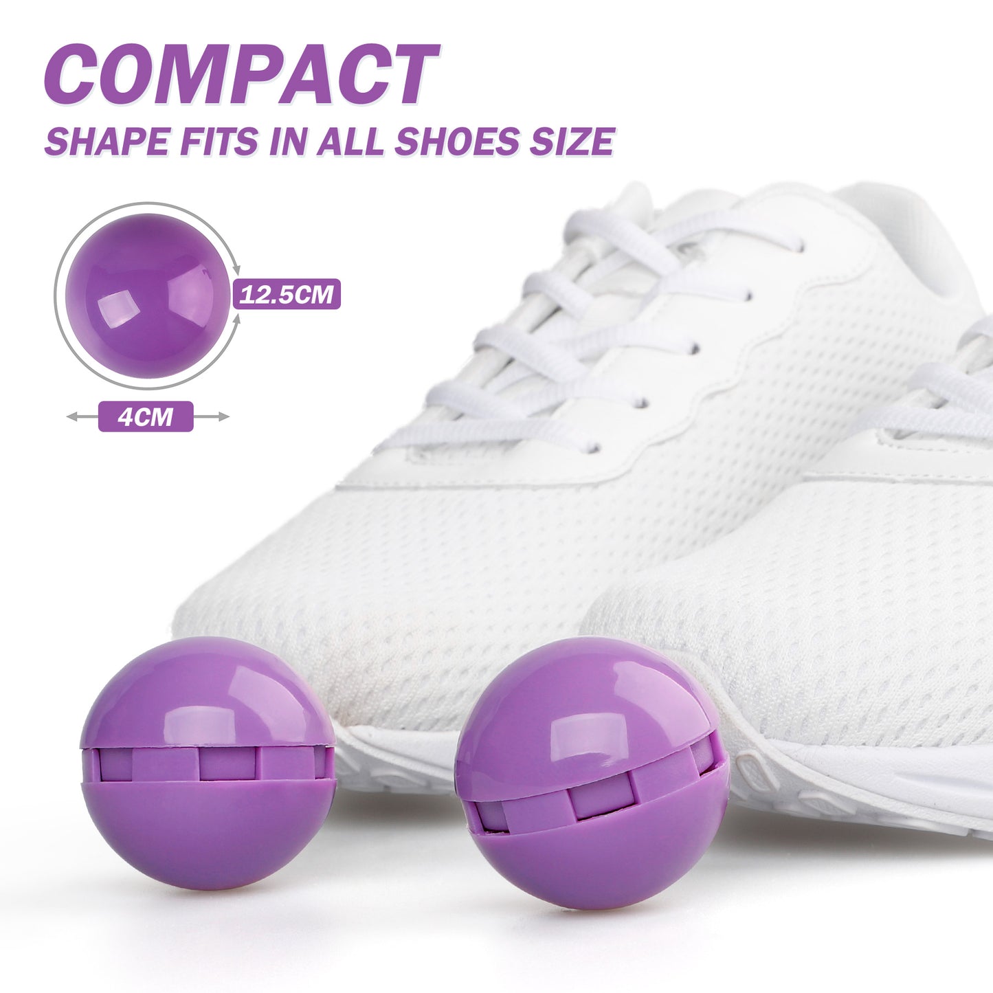 Knixmax Outdoor Aromatherapy Ball Shoe Odour Eliminator for Sneakers Kitchen Bedroom Bathroom Six Ball Pack/Lavender/Purple
