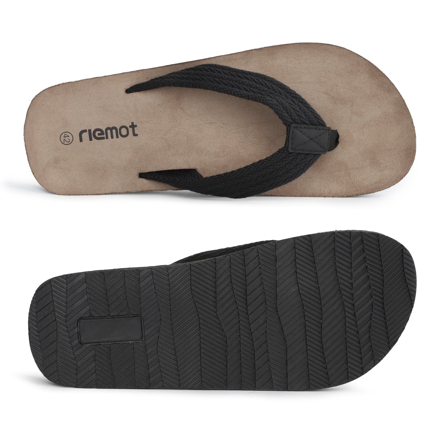 Knixmax Men's Classic Arch Support Flip Flops - Lightweight Beach & Casual Thong Sandals