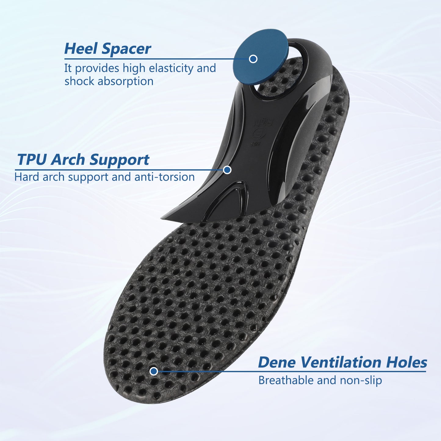 riemot Arch Support Shoe Inserts for Men Women Comfort Orthotic Insoles for Plantar Fasciitis,Flat Feet,Suitable Athletic Hiking Boots Shoe Soles