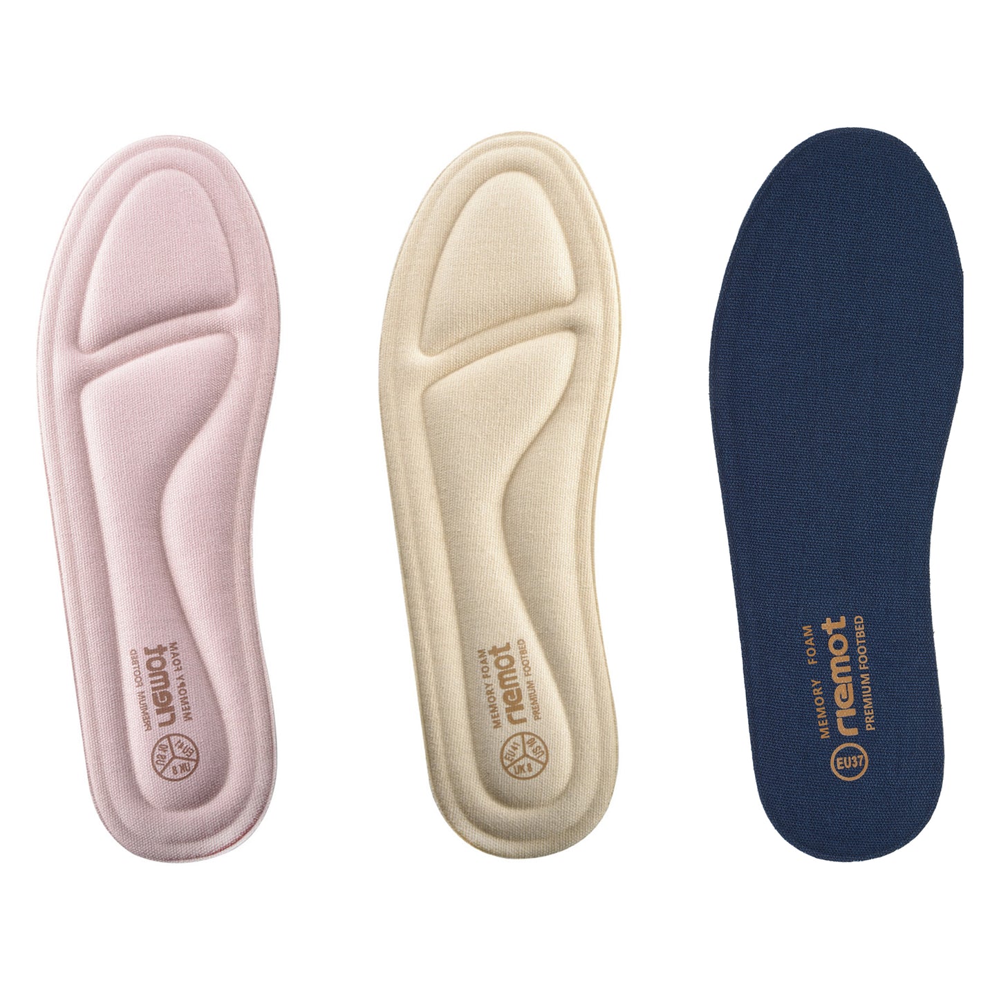 riemot Memory Foam Insoles for Men &amp; Women - Replacement Shoe Inserts Comfort Cushioning for Sports Shoes, Trainers, Sneakers, Work Boots and Walking Shoes