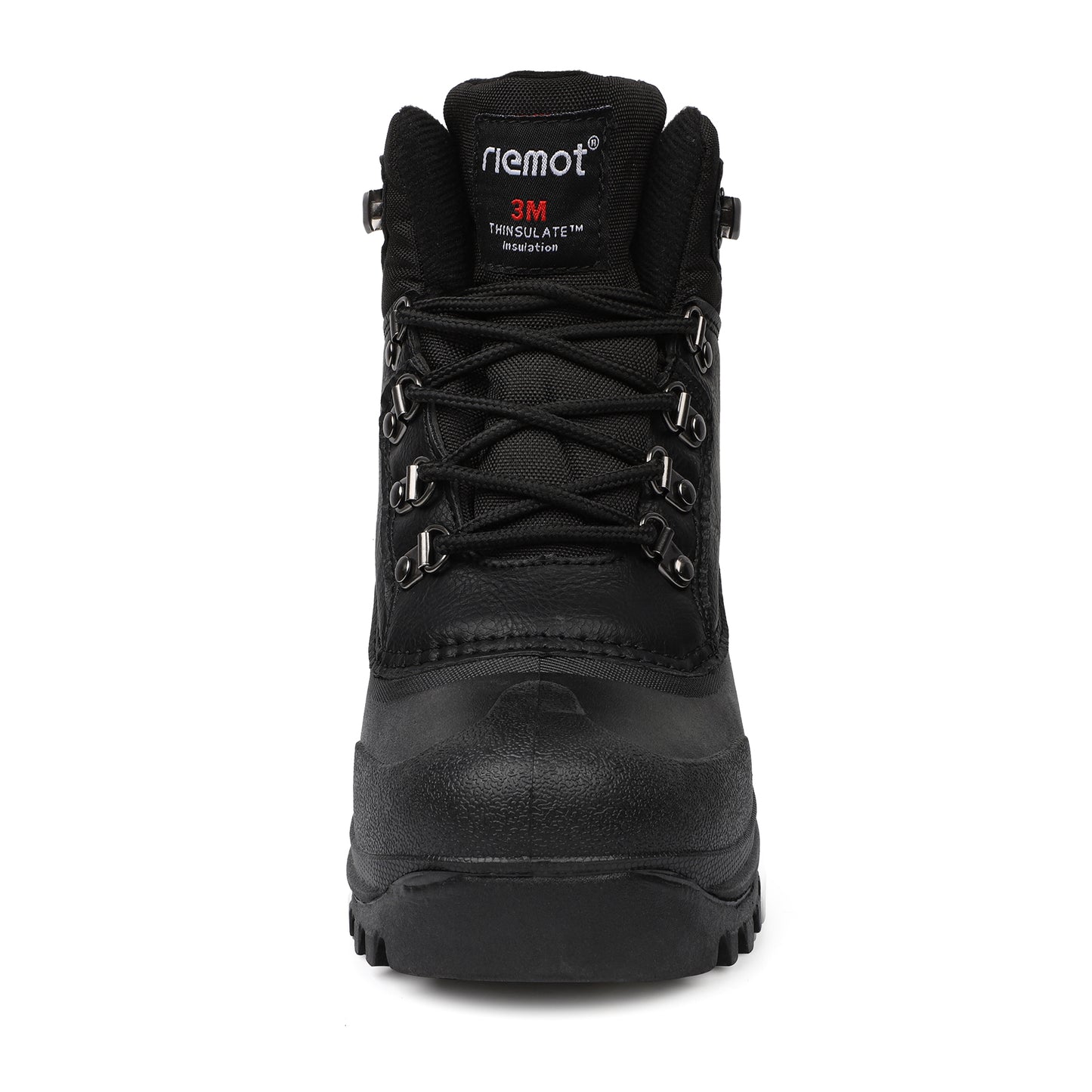 riemot Women's Snow Boots Black Waterproof & Slip-resistant Snow Boots