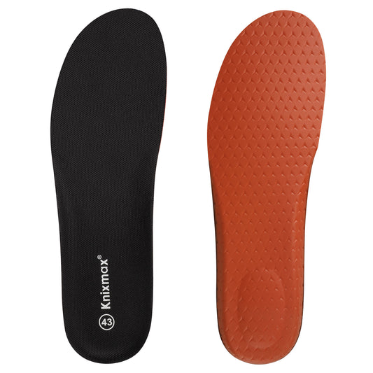 Knixmax Sports Arch Support Insoles for Men &amp; Women - Breathable Cushioned Inserts with Shock Absorption, Running Walking Hiking Shoe Soles