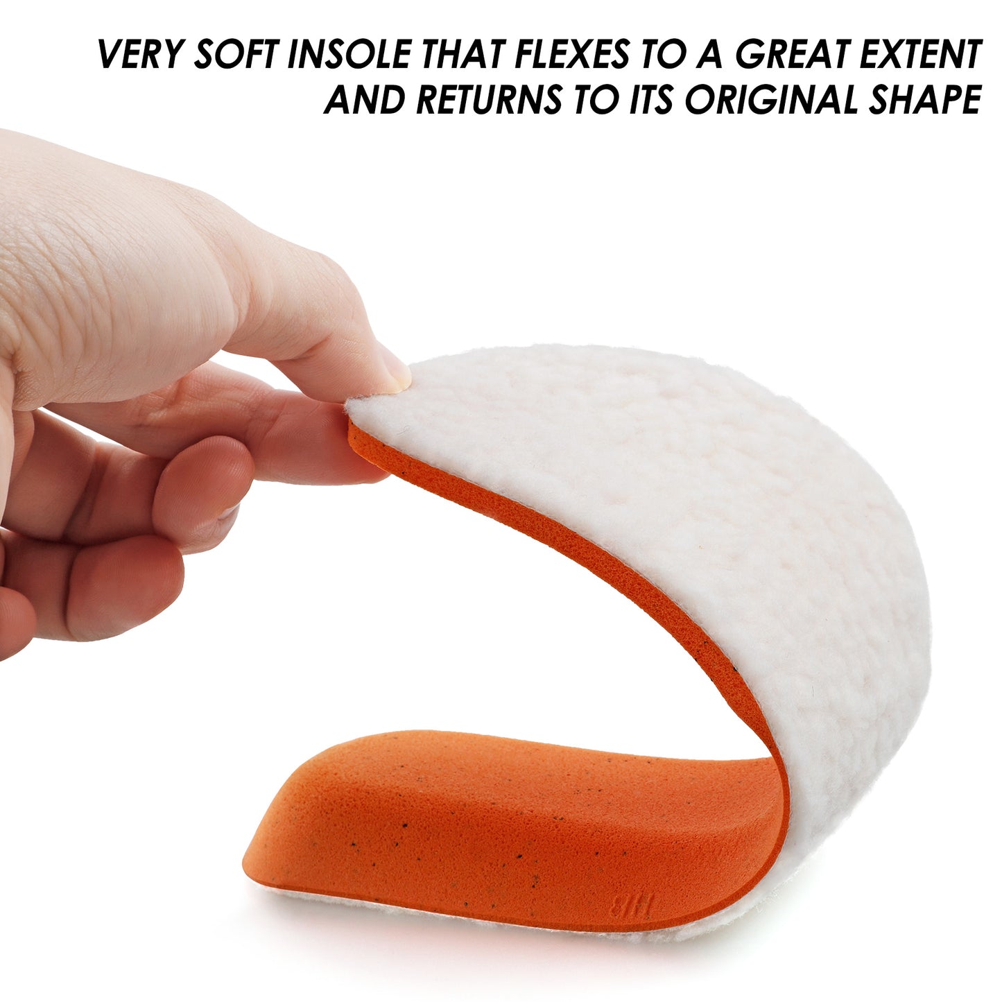 Knixmax Outdoor Lambswool Insoles for Women Men's Warm Soft Comfort Wool Insole with Arch Support Cozy Winter Inserts for Boots Cotton Slippers Winter Shoes