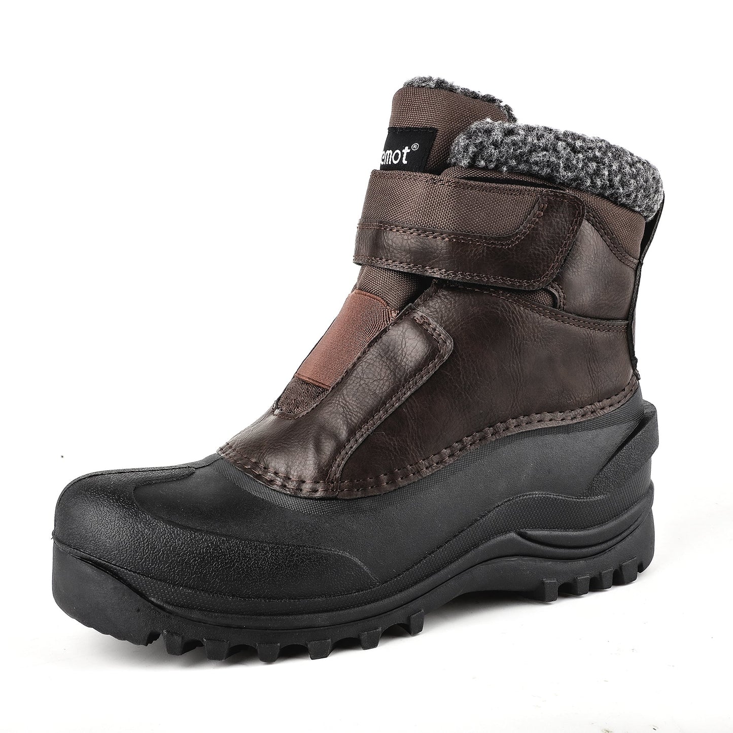 knixmax Men’s Snow Boots – Easy-On Insulated Winter Ankle Boots