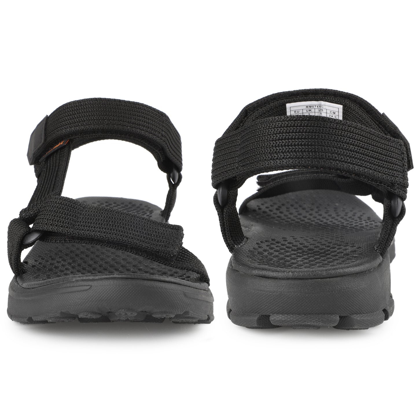riemot Adjustable Sport Sandals Black Walking Sandals with Cushioned Footbed