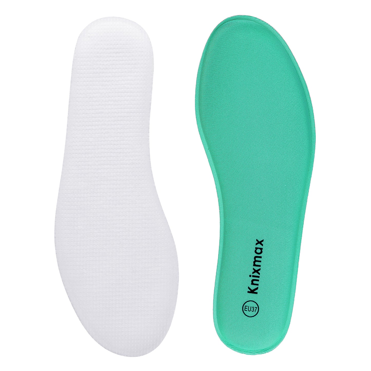 Knixmax Women's Memory Foam Insoles, Green, for Athletic Shoes & Sneakers