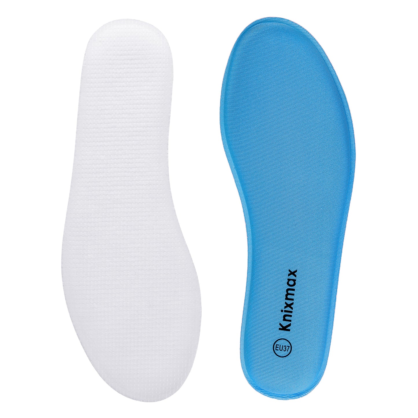 Knixmax Women's Memory Foam Insoles, Blue, for Athletic Shoes & Sneakers