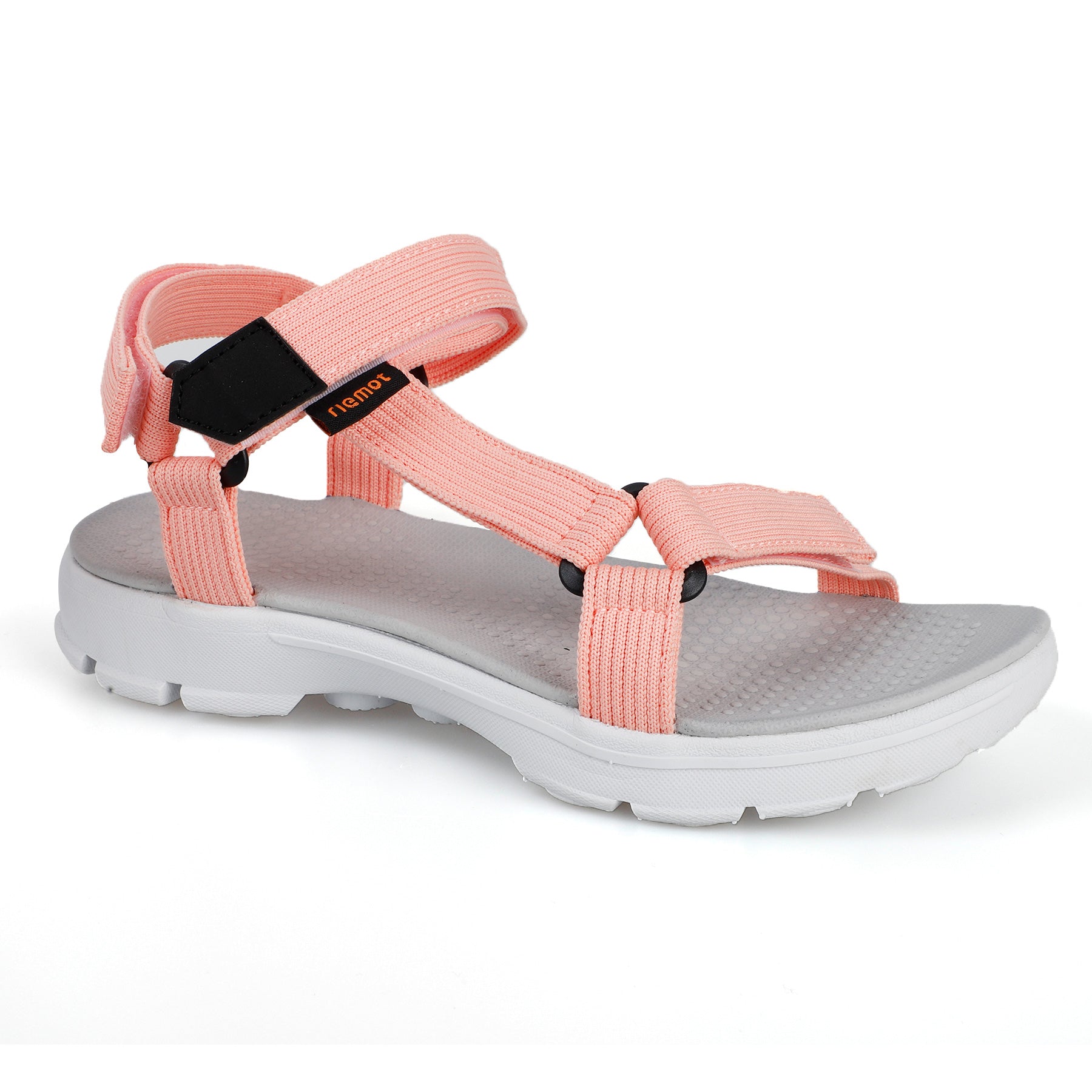riemot Women's Adjustable Sport Sandals Pink Walking Sandals with Cushioned Footbed