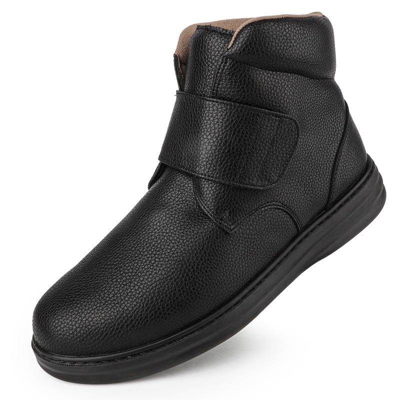 TIESTRA Men's Wide Fit Winter Boots with Adjustable Strap – Amazon UK main image
