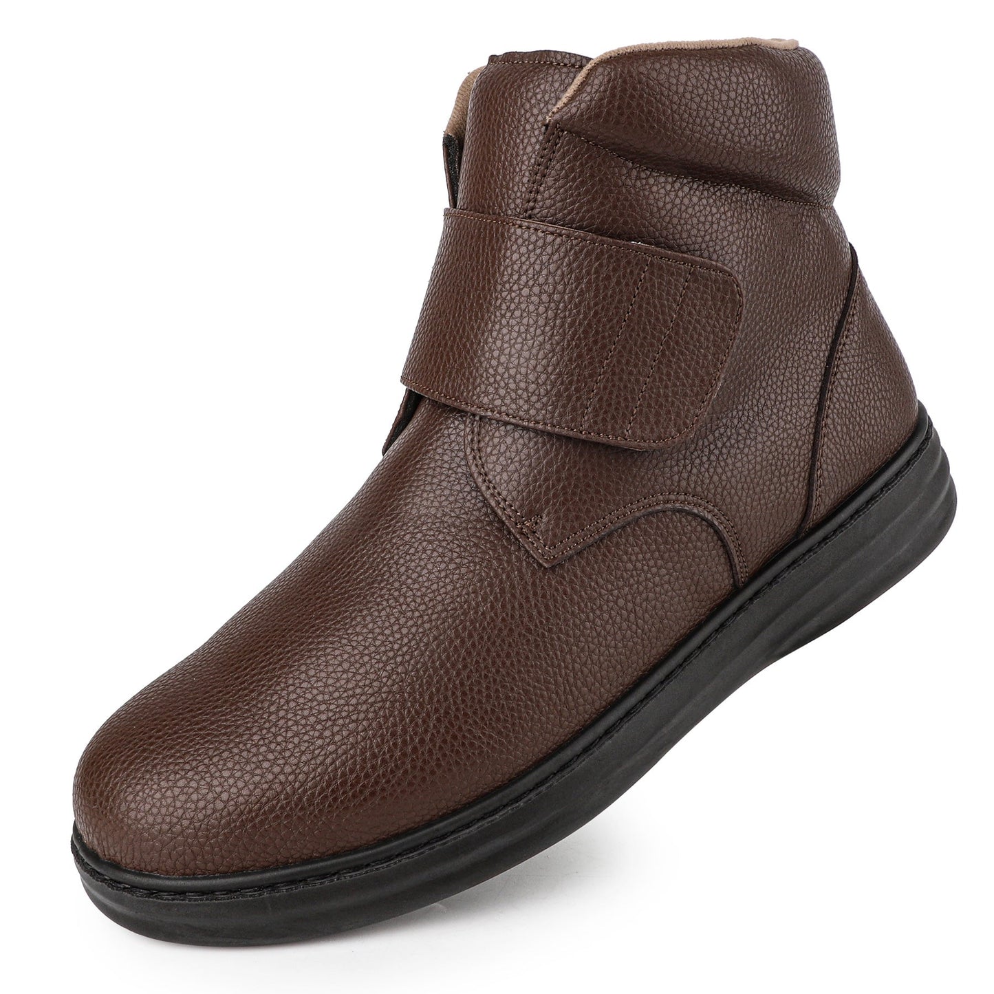 TIESTRA Men's Wide Fit Winter Boots with Adjustable Strap – product view 6
