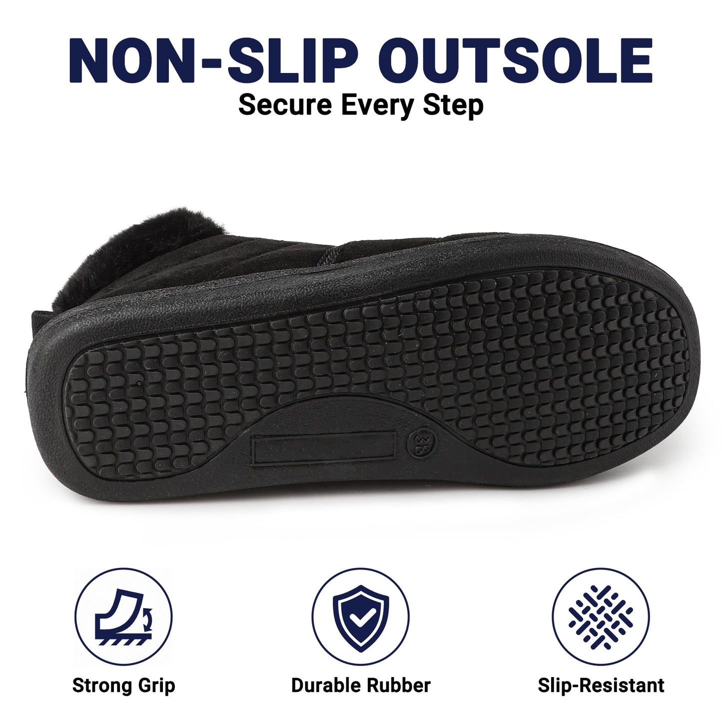 TIESTRA Women's Warm-Lined Slipper Boots in Black – product view 5