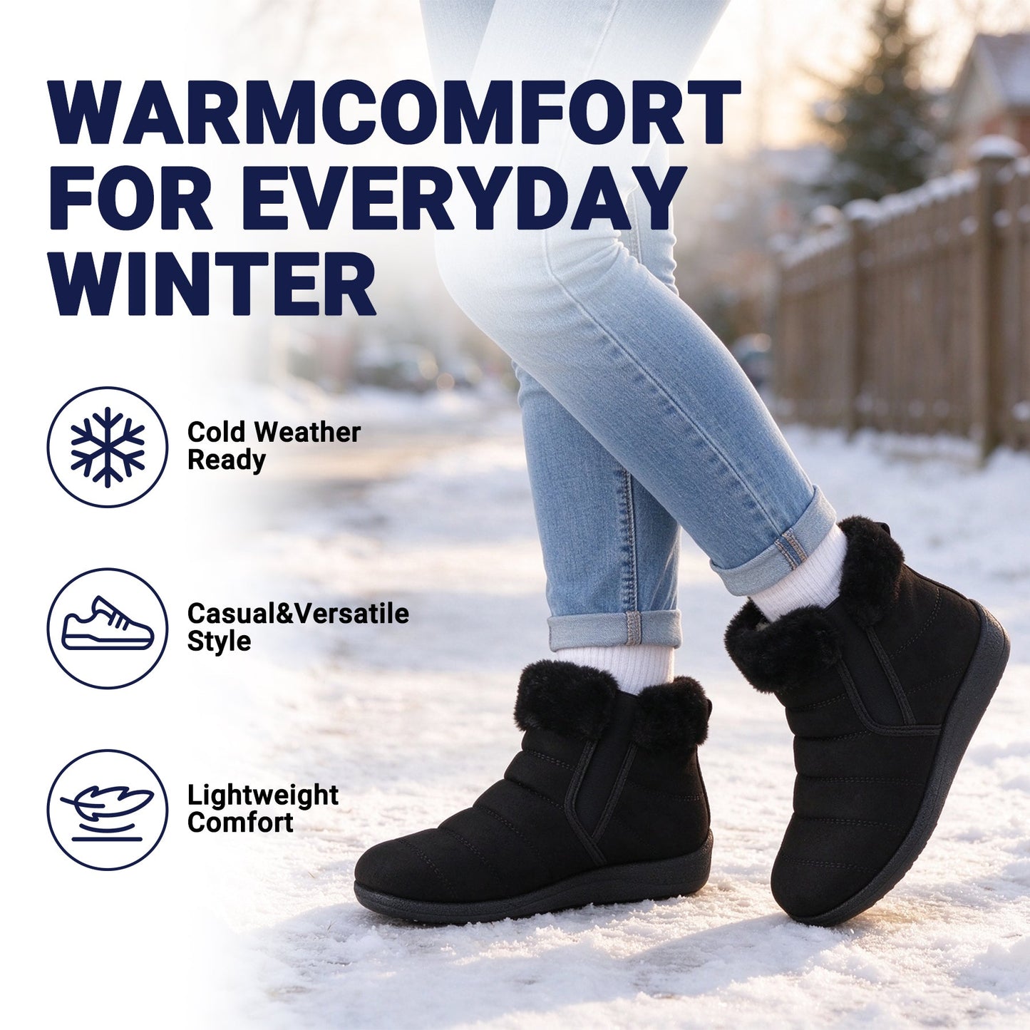 TIESTRA Women's Warm-Lined Slipper Boots in Black – product view 7