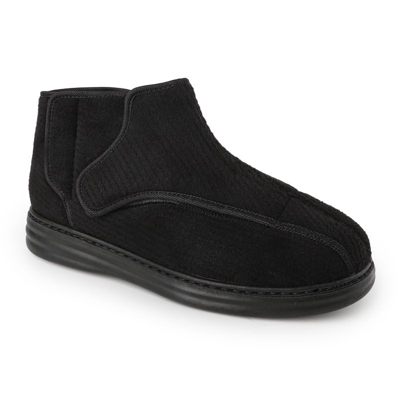 TIESTRA Men's Adjustable Slipper Boots with Wide Opening – Amazon UK main image