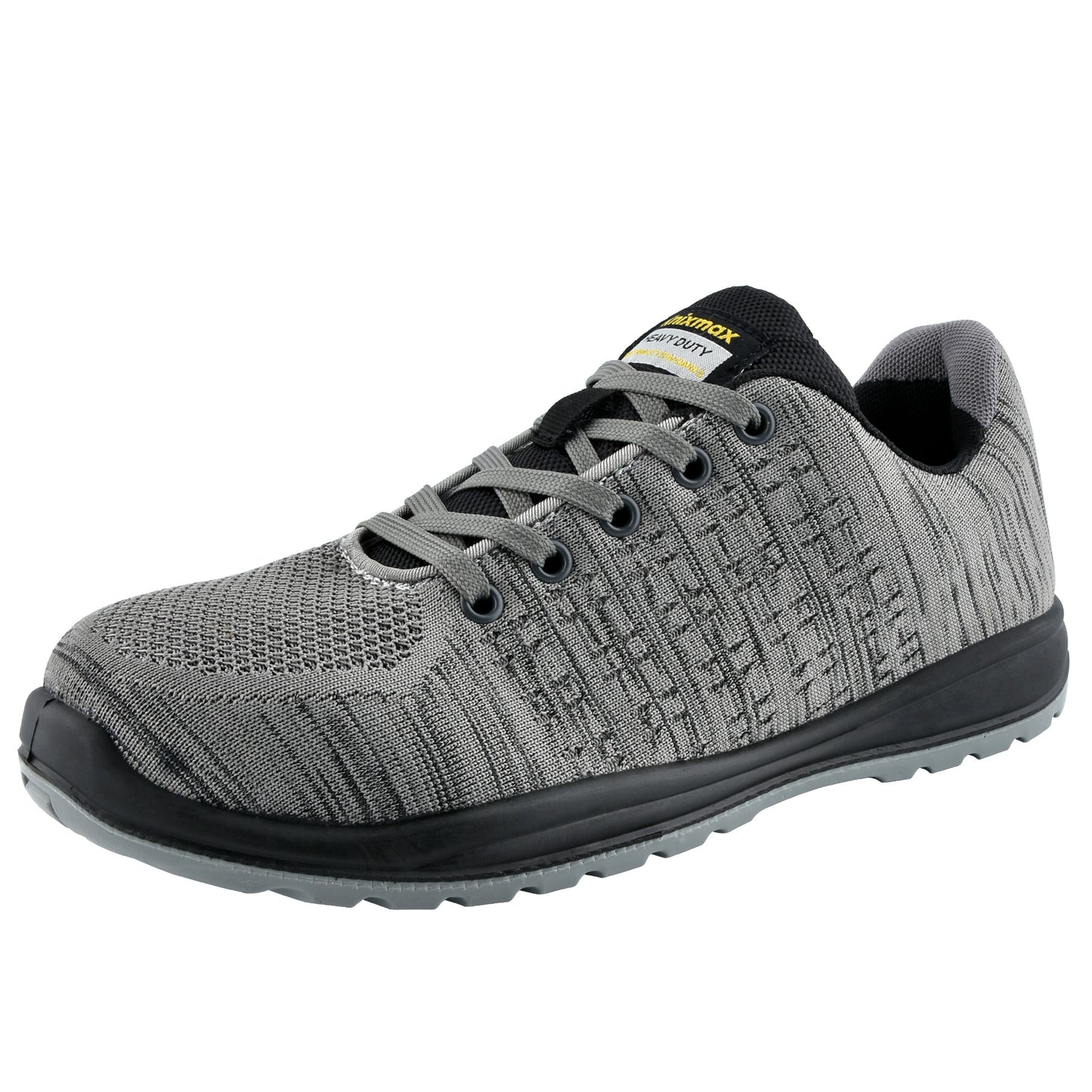 Knixmax Men's Safety Shoes Grey Steel Toe Caps Trainers Lightweight Breathable Work Shoes - Knixmax