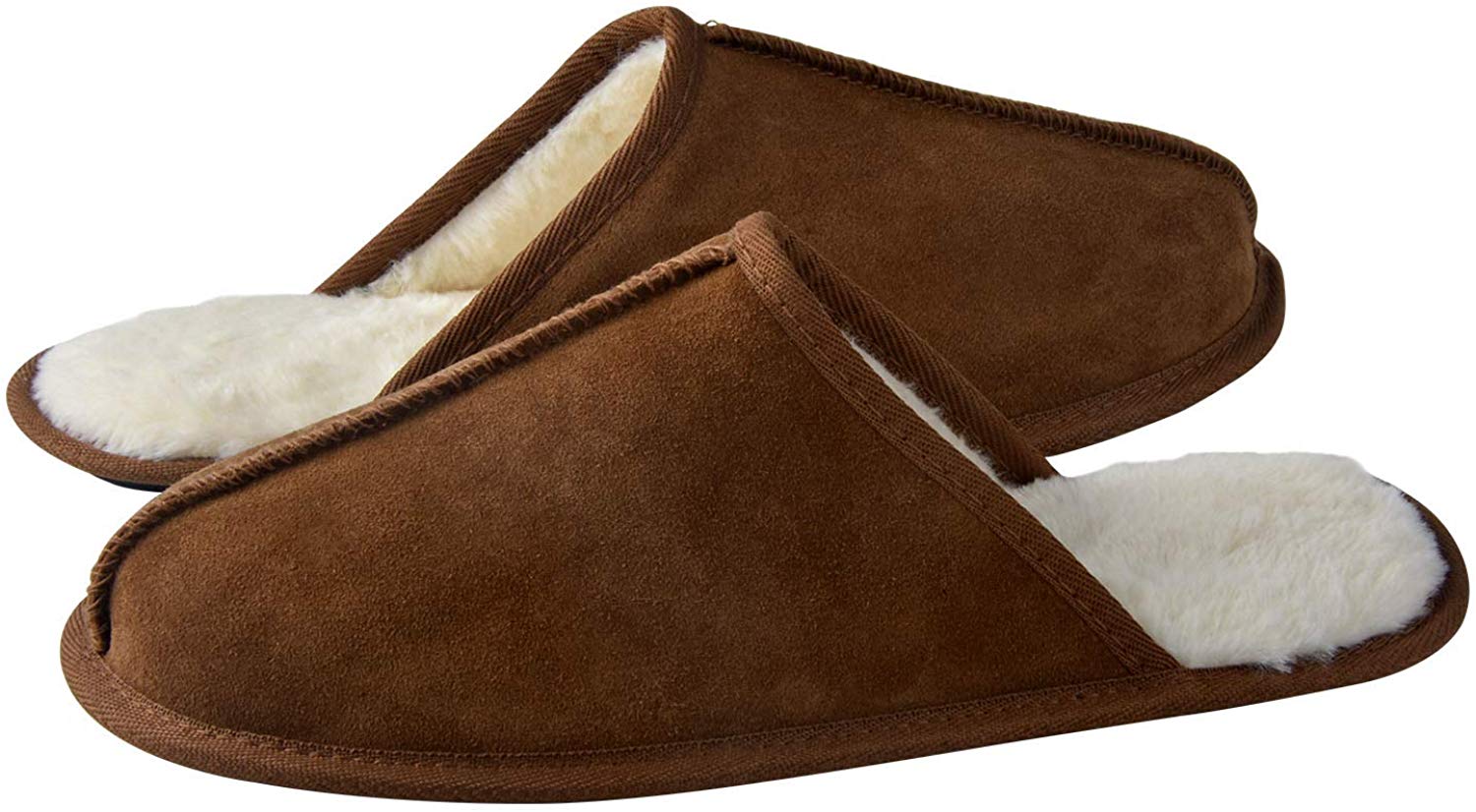 riemot Comfy Furry House Slippers for Men, Brown - Knixmax