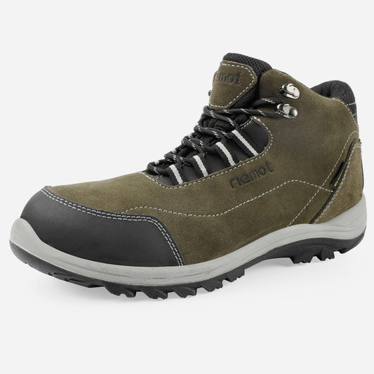 riemot Waterproof Men's Hiking Shoes Olive Green Lightweight Outdoor Boots for Camping