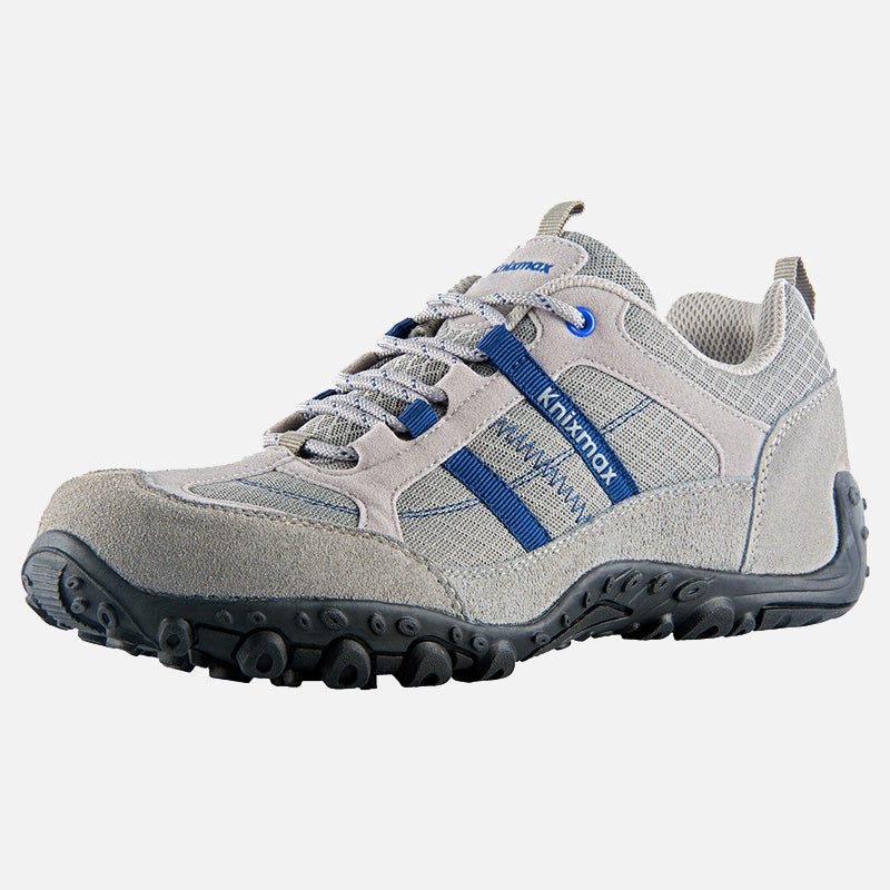 Knixmax Men's Hiking Trainers, Light Grey, Lightweight Approach Shoes, Sports Trainers - Knixmax