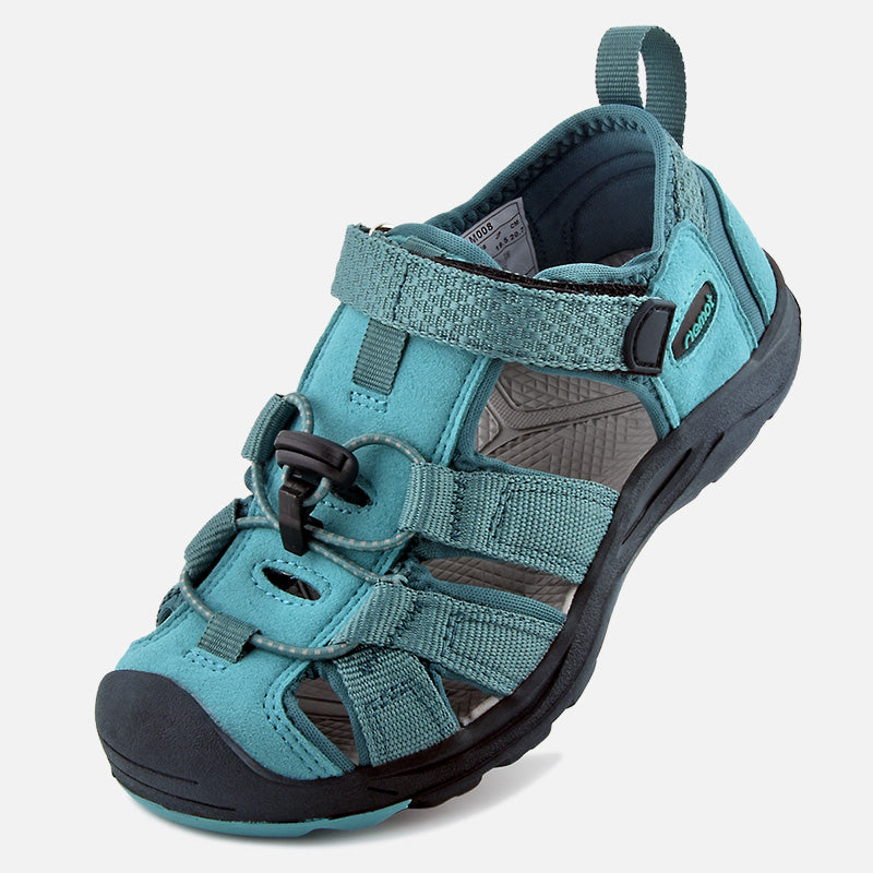 riemot Kids Breathable Closed Toe Sport Sandal Green Summer Beach Walking Shoes - Knixmax