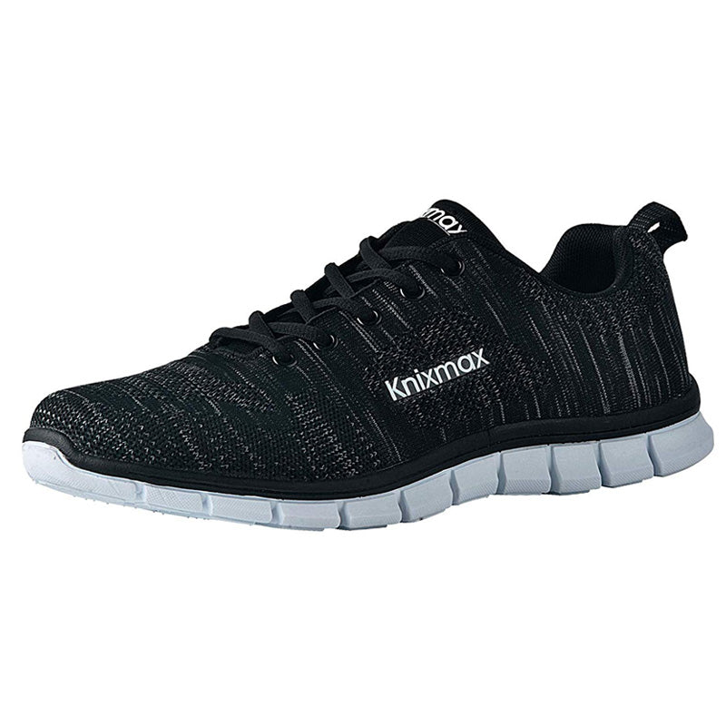 Knixmax Men's Trainers, Black, Lightweight, Running Gym Fitness Sports Walking Shoes - Knixmax
