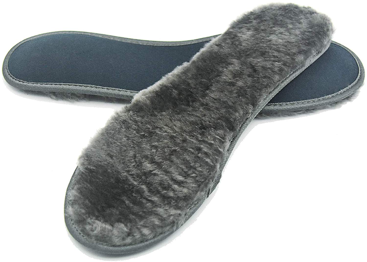 riemot Sheepskin Insoles for Men Women and Kids, Grey Normal, Super Thick Premium Lambswool Insoles for Wellies Slippers Boots - Knixmax