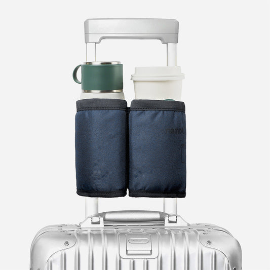 riemot Luggage Travel Cup Holder Perfect Gifts for Frequent Travelers(Navy)
