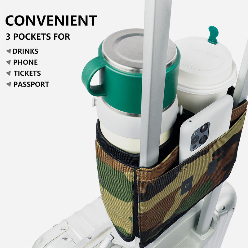 riemot Luggage Travel Cup Holder Perfect Gifts for Frequent Travelers(Camouflage)