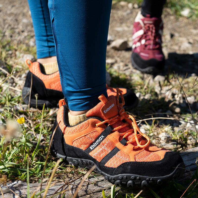 Knixmax Women's Hiking Trainers, Orange, Lightweight Approach Shoes, Sports Trainers
